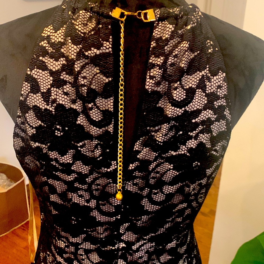 Black/ nude mid dress  size 10 Eliza G.